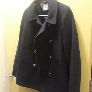 Navy blue pea coat